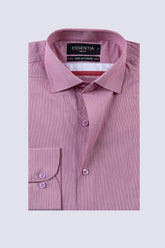 Maroon Micro Stripe Men's Dress Shirt